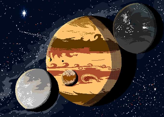 The Galilean moons of Jupiter