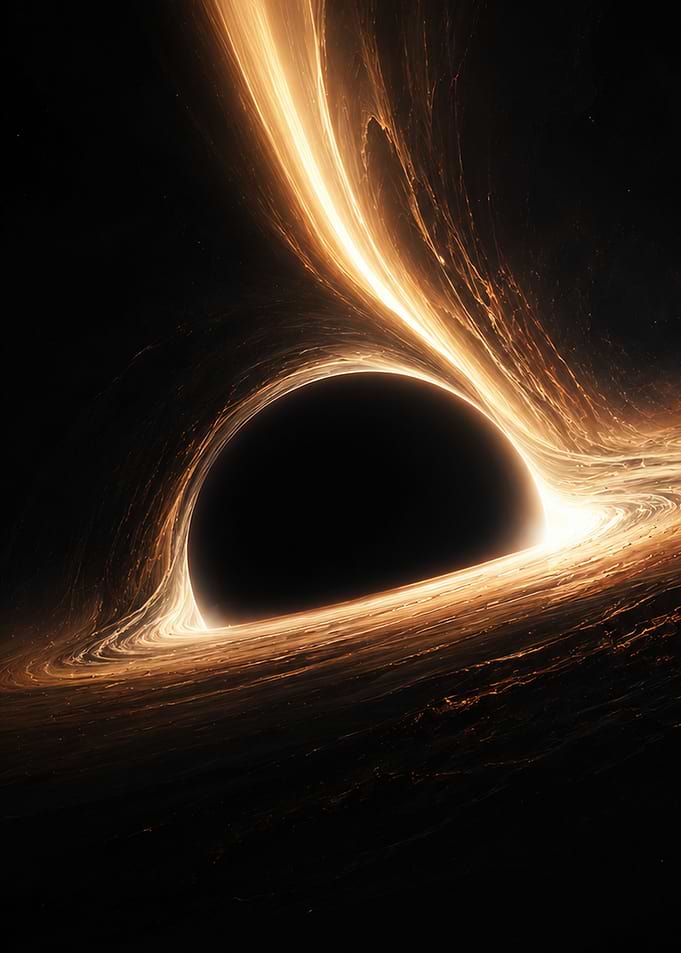 Supermassive Black Hole in Deep Space