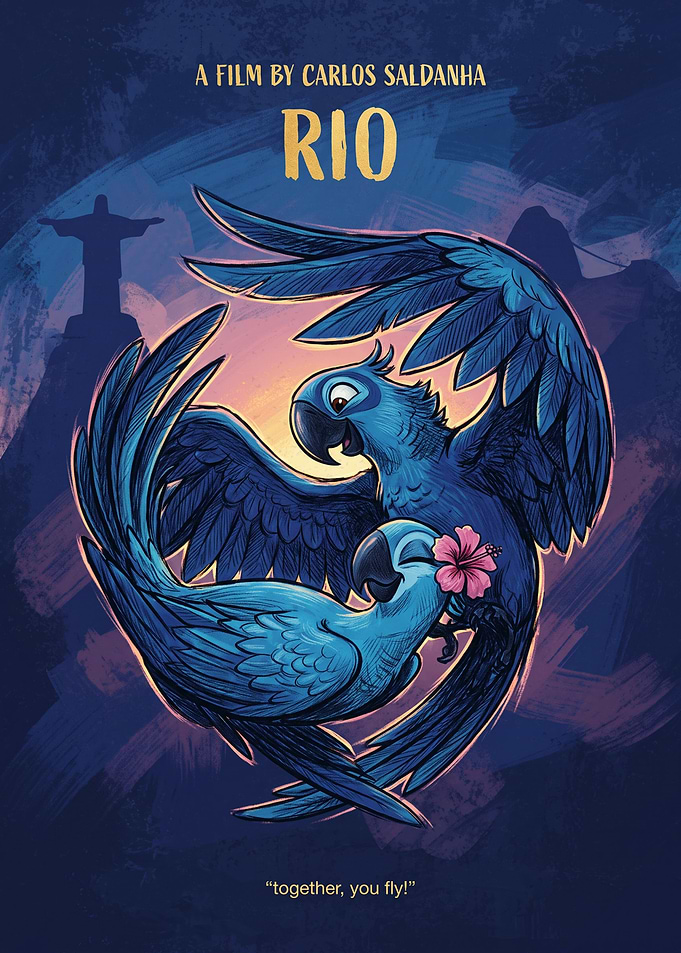 Rio Movie Animation Adventure Retro Print