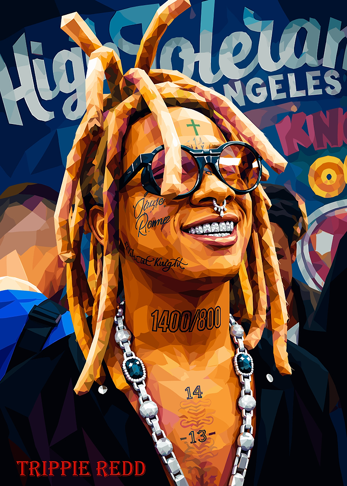 Trippie Redd Low Poly Portrait