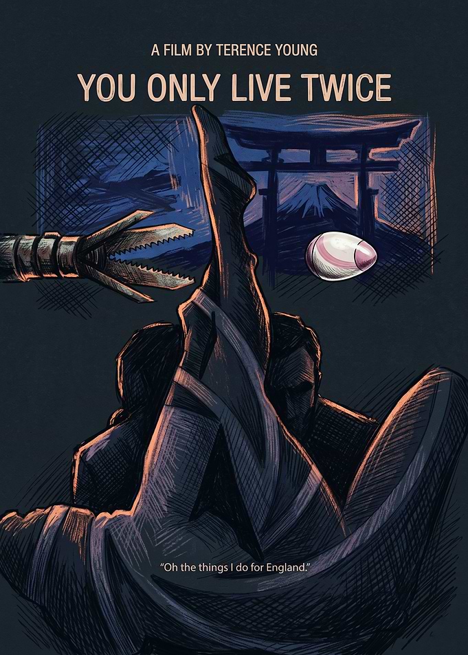 You Only Live Twice Movie Spy Action Art