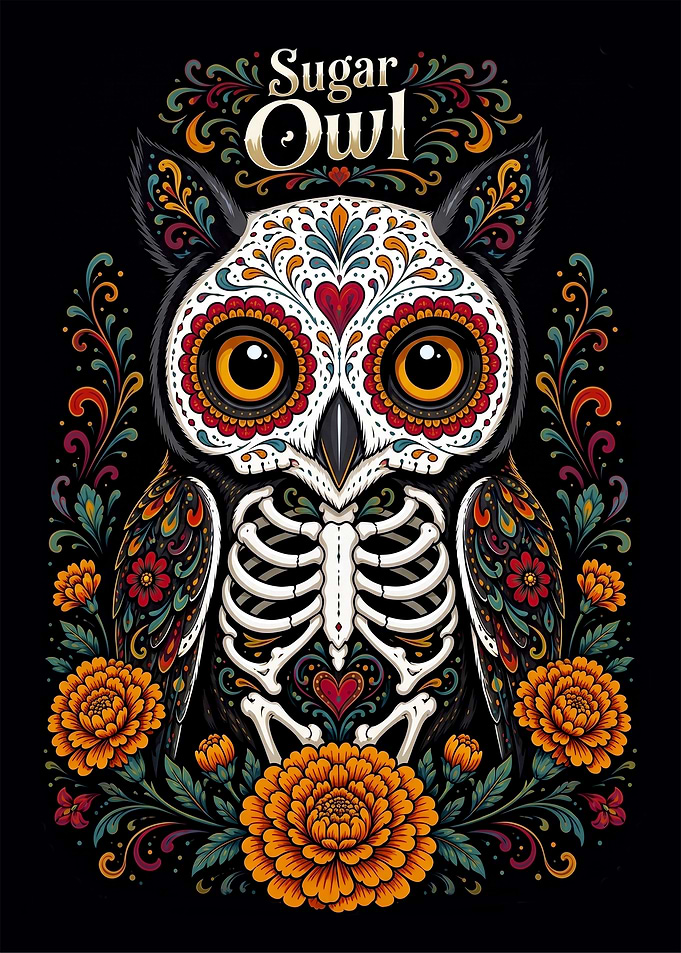 Sugar Owl Day of the Dead