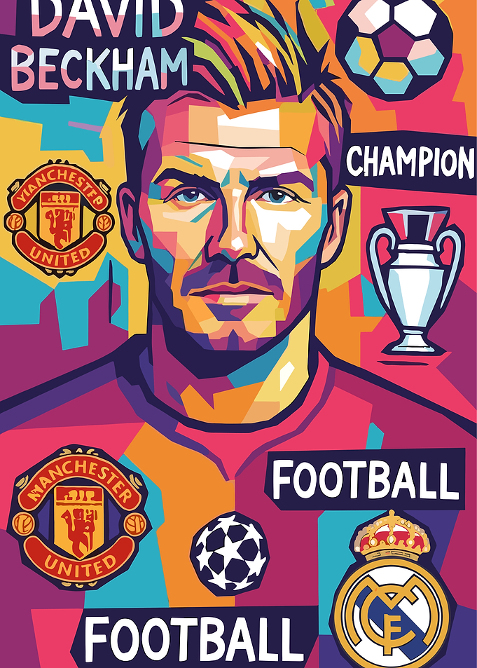 David Beckham Pop Art Poster