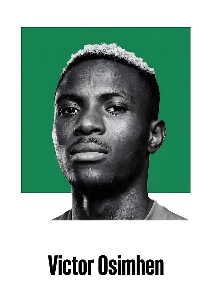 Victor Osimhen Portrait Poster