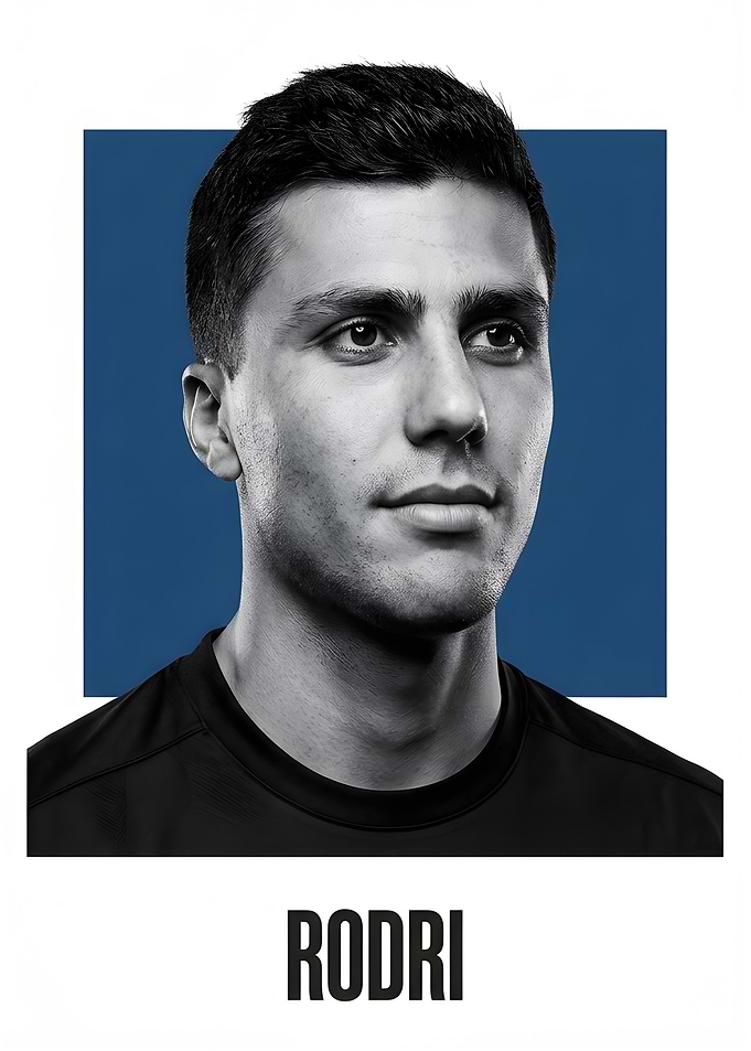 Rodri Professional Football Player Portrait
