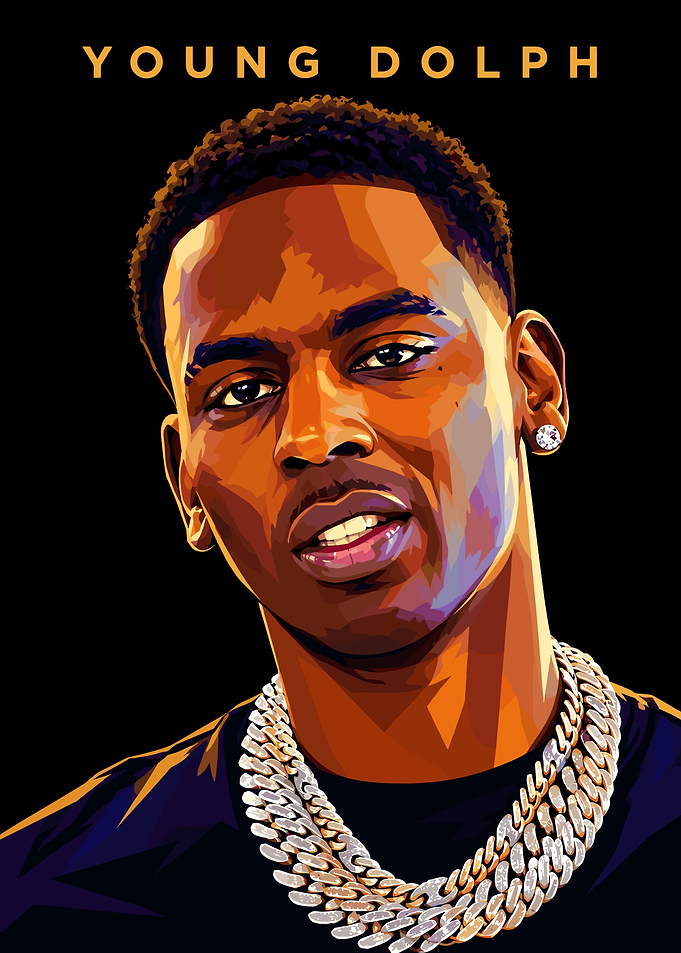 Young Dolph Digital Portrait