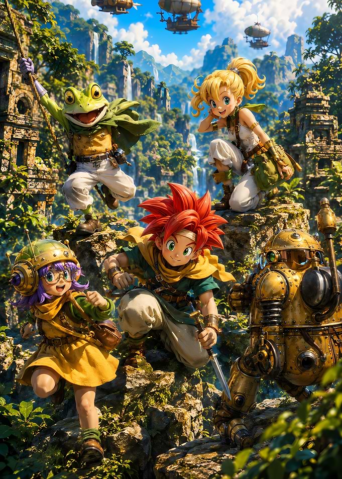 Chrono Trigger Adventure Party Illustration