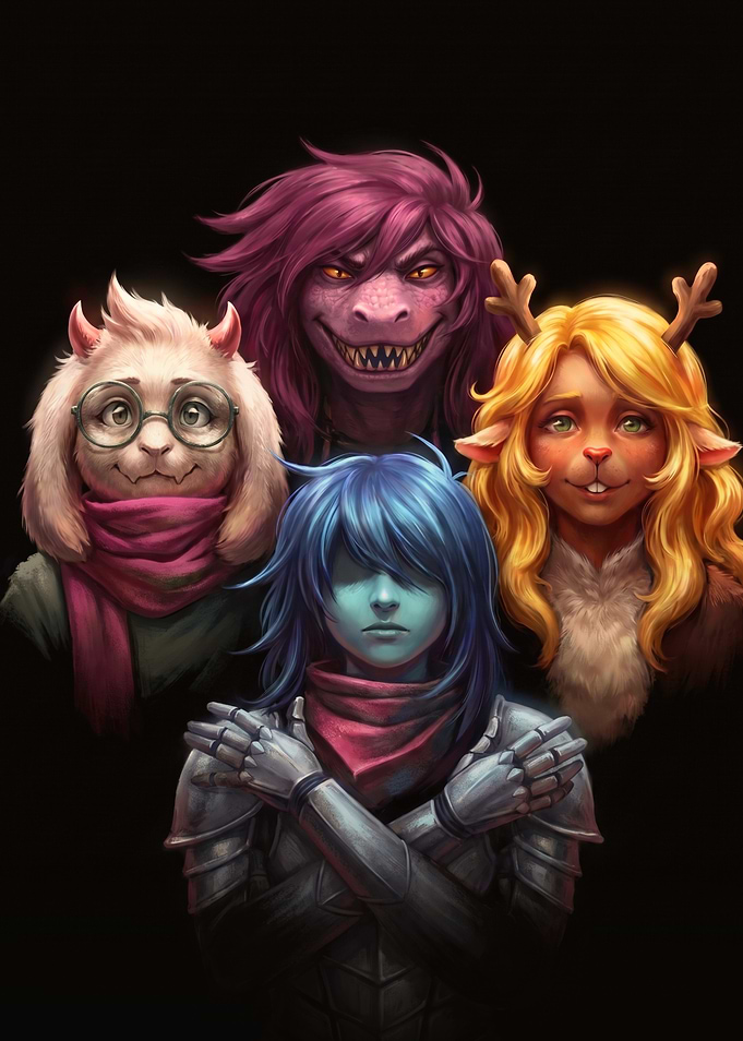 Deltarune Character Portrait Group