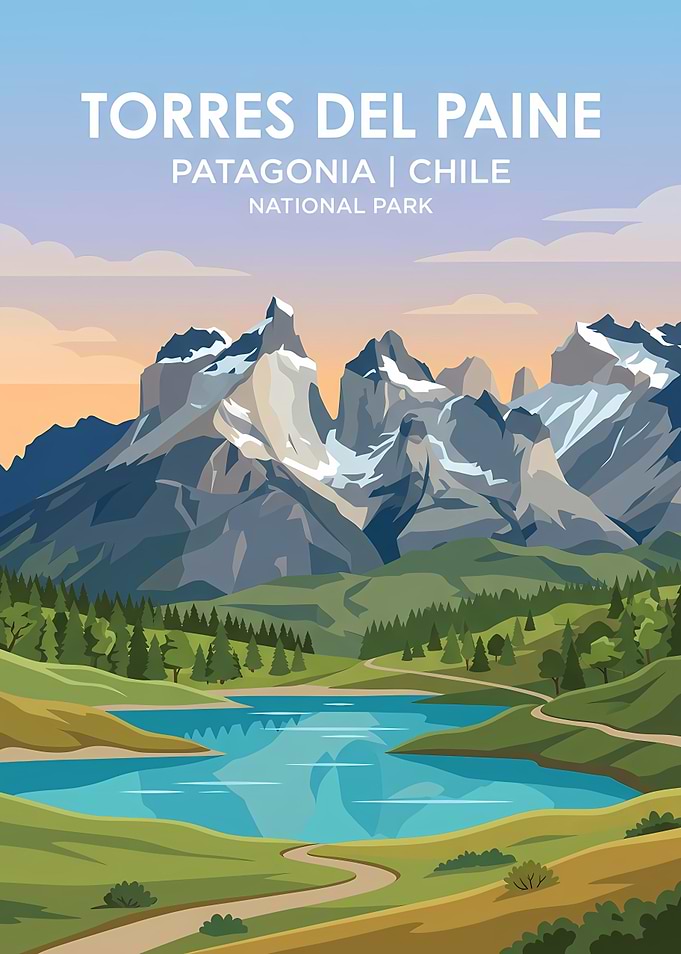 Torres del Paine National Park Poster