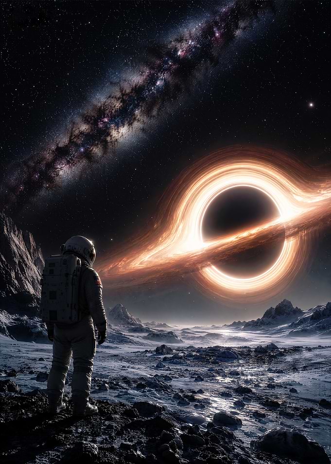Interstellar Astronaut and Black Hole