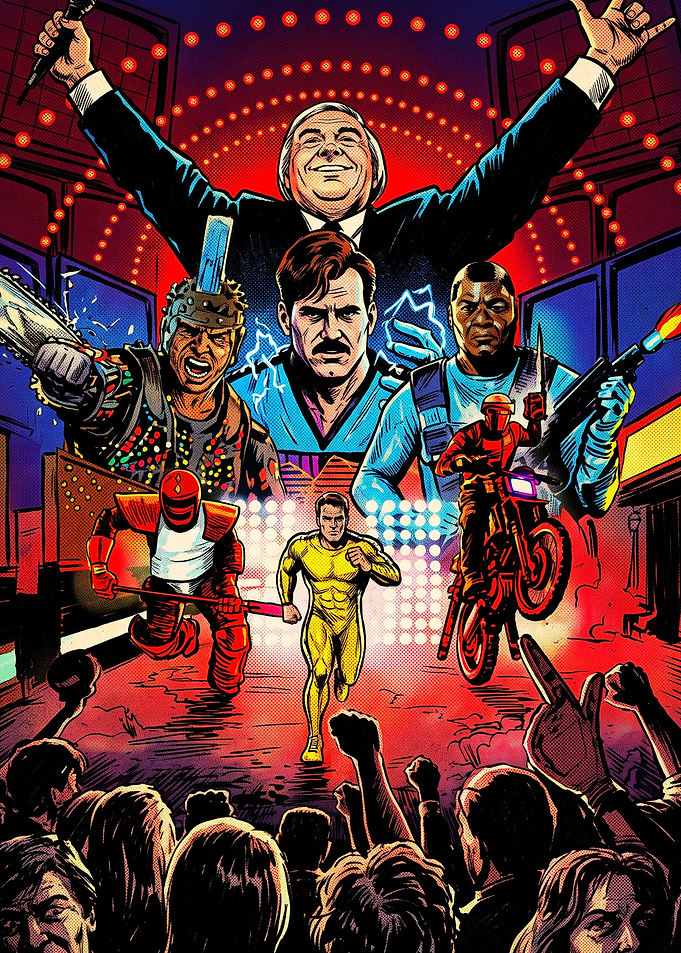 The Running Man Movie Poster Art