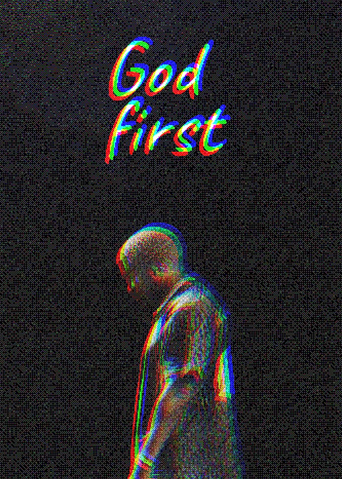 God First Kanye West Glitch Art