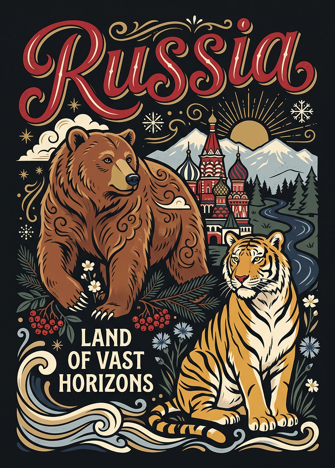 Russia Land of Vast Horizons Poster