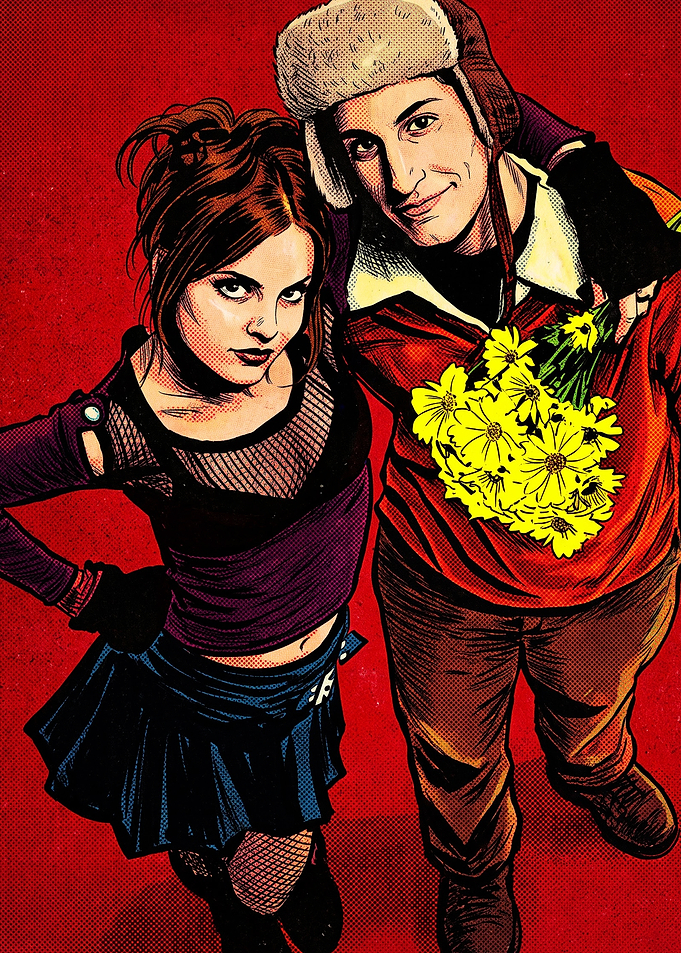 Enid and Seymour Ghost World Illustration