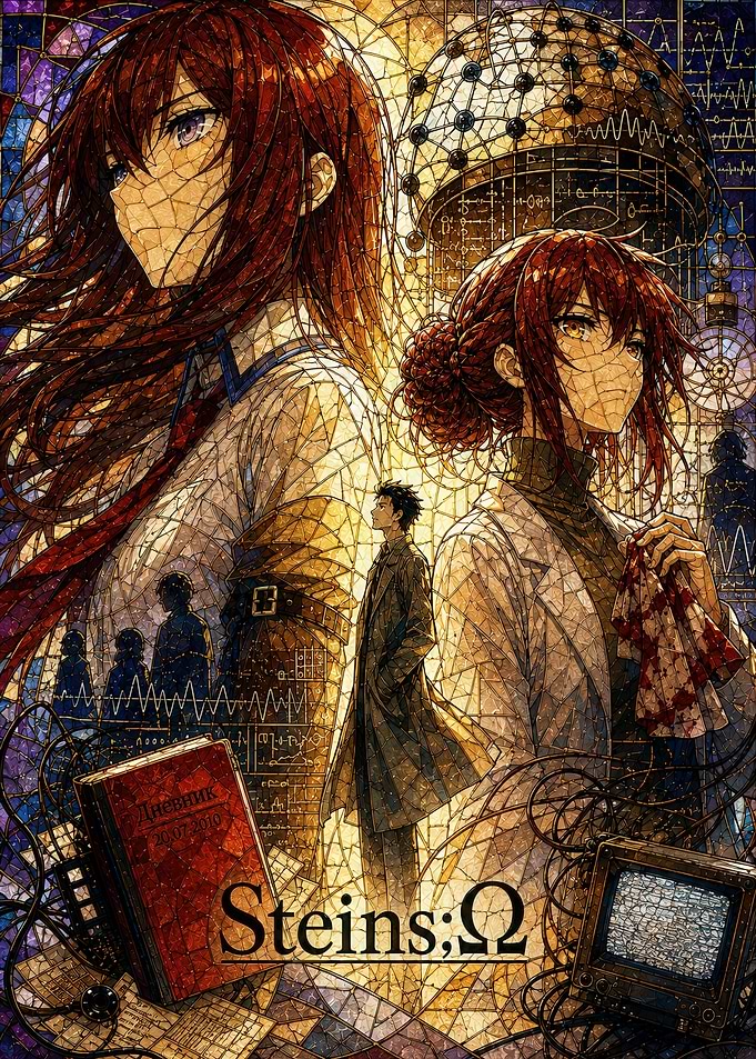 Steins;Omega Anime Stained Glass Art