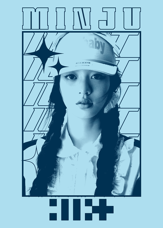 Minju K-Pop Style Graphic Poster