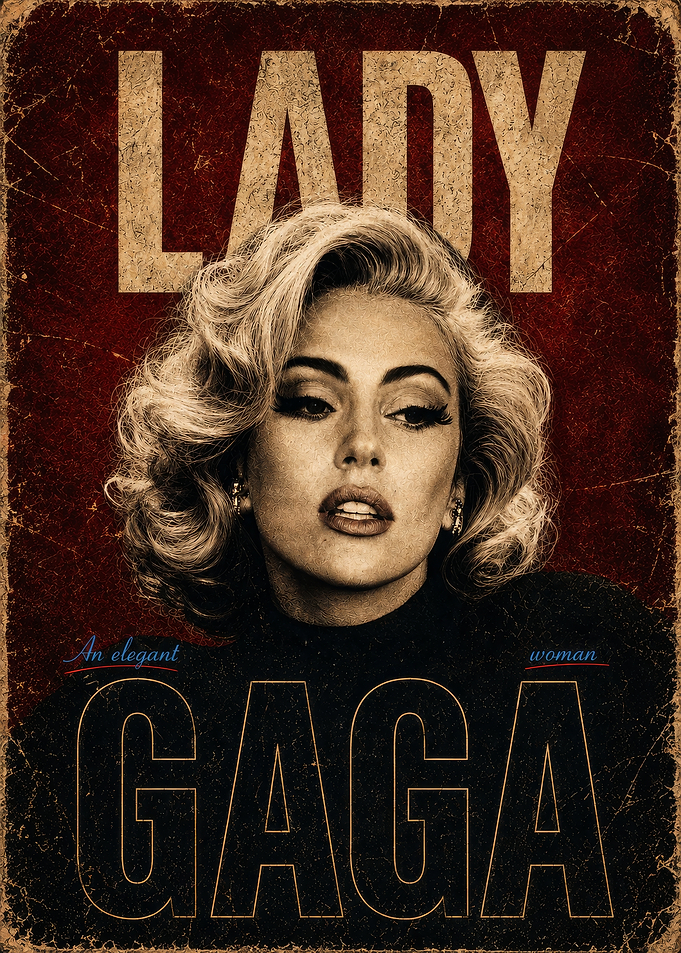 Vintage Style Lady Gaga Poster