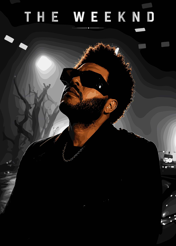 The Weeknd Minimalist Portrait Poster