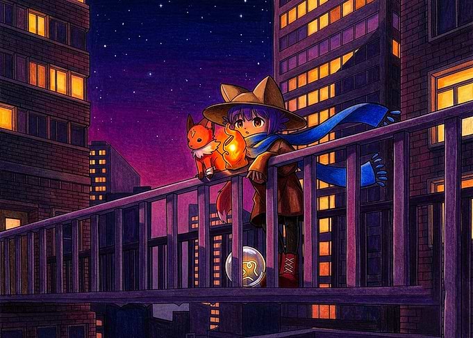 Niko and Fox on City Bridge
