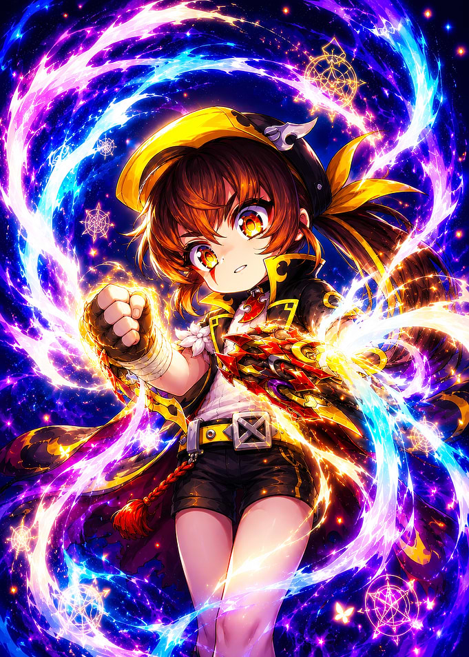 Anime Girl With Magical Energy Aura
