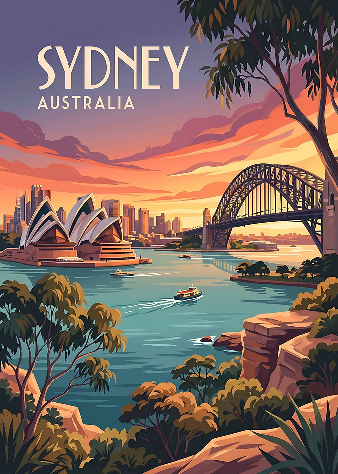 Sydney Australia, Sunset on the Harbour