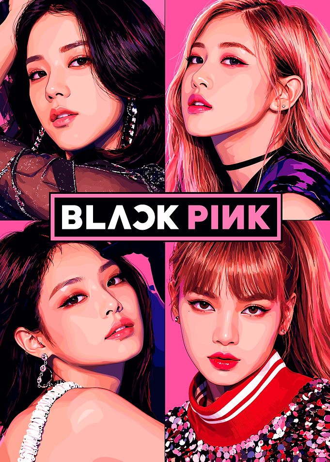 BLACKPINK Members Vector Art Poster