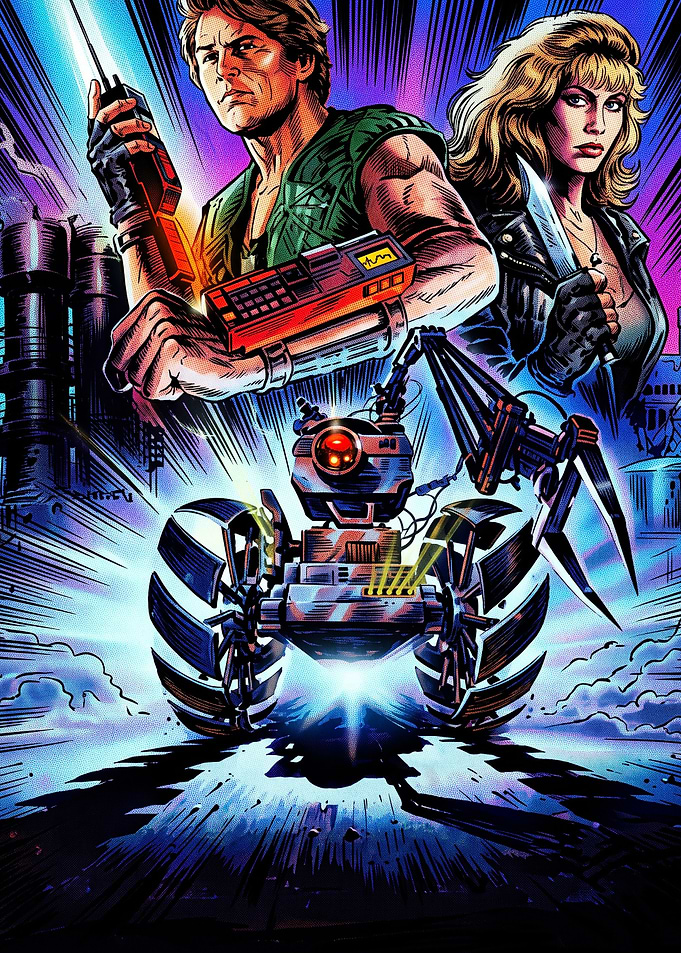 Retro Sci-Fi Action Movie Poster