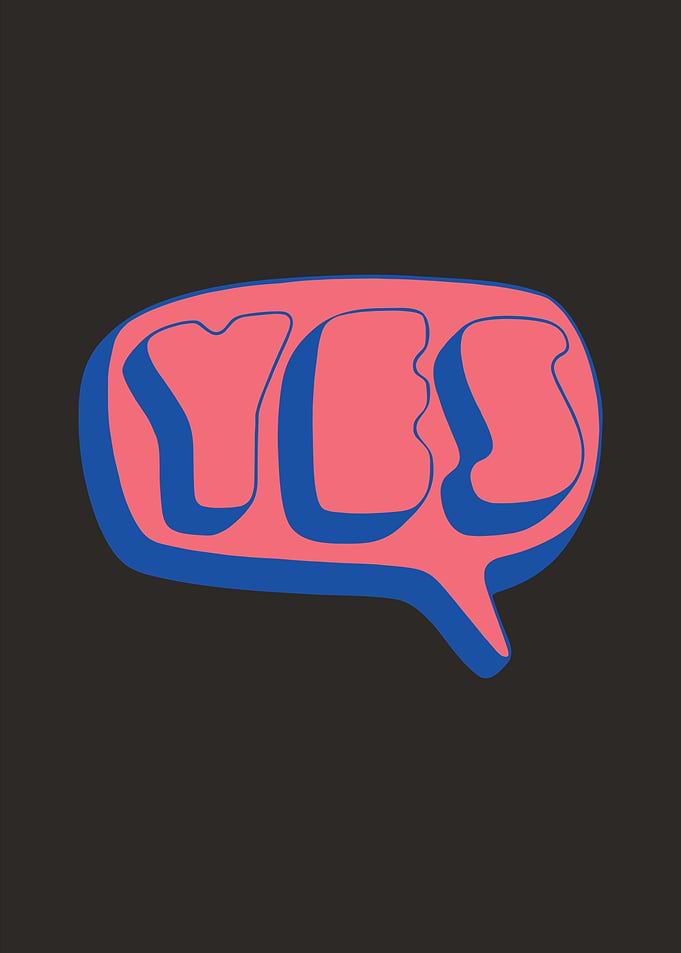 Yes Speech Bubble Graphic