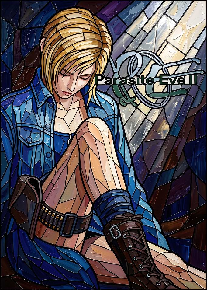 Aya Brea Stained Glass Art