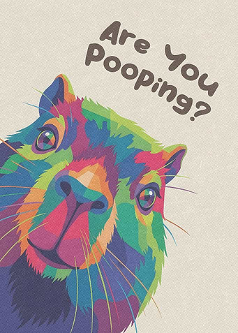 Colorful Pop Art Capybara Poster