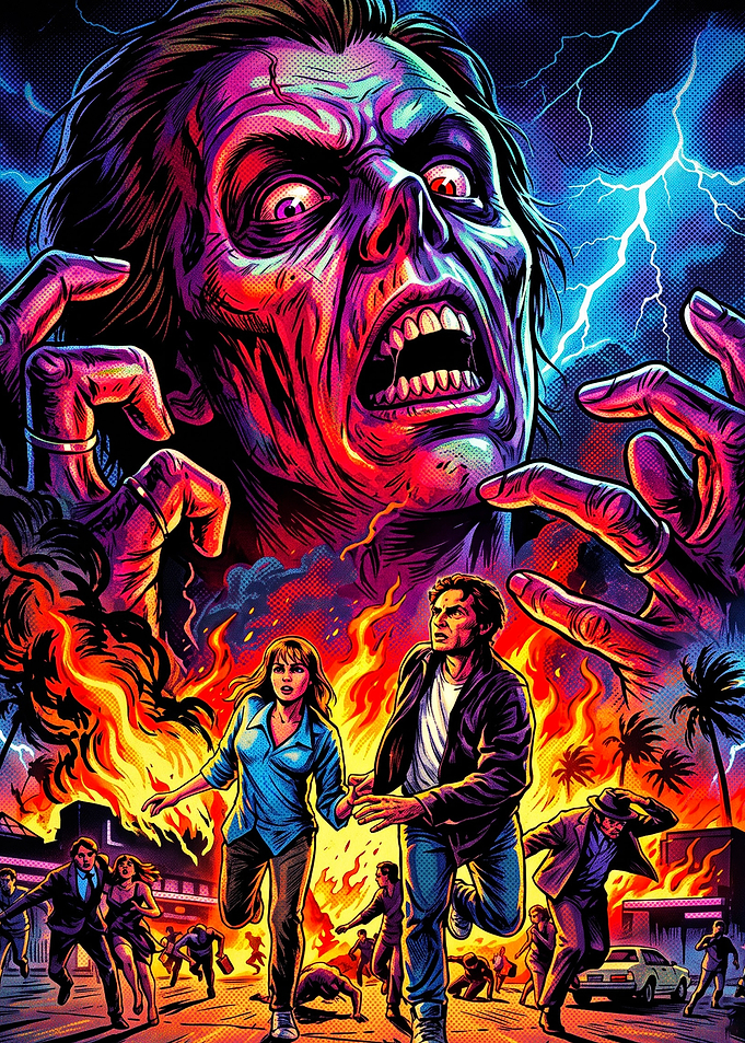 Retro Horror Movie Poster Art