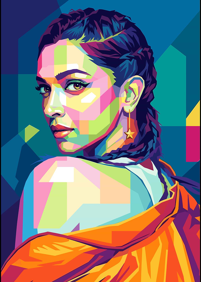 Deepika Padukone WPAP Pop Art Portrait