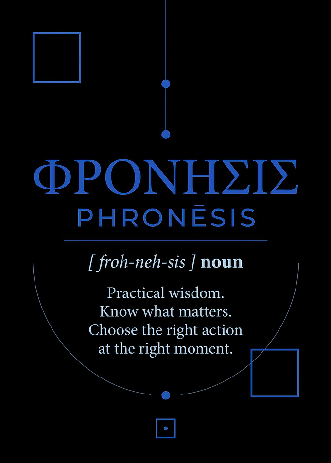 Phronesis Definition Minimalist Poster