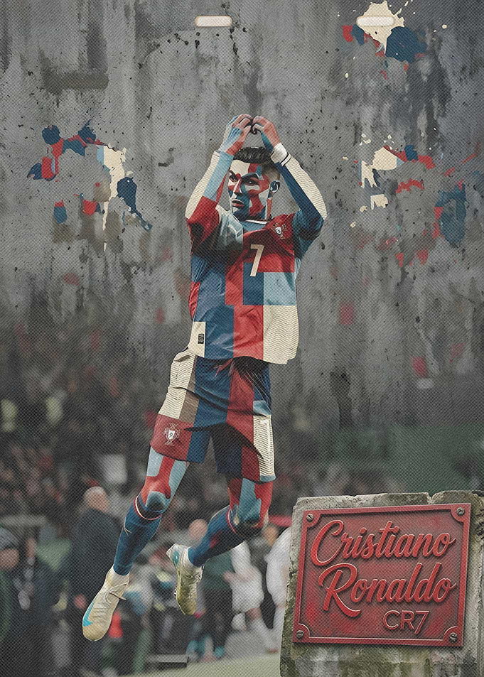 Cristiano Ronaldo Abstract Soccer Poster