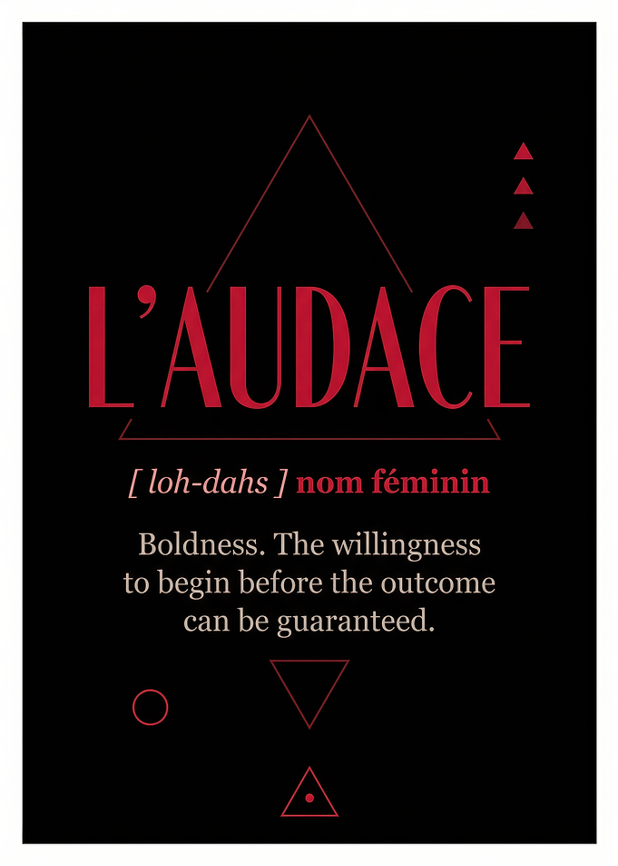 L'Audace Definition Inspirational Poster