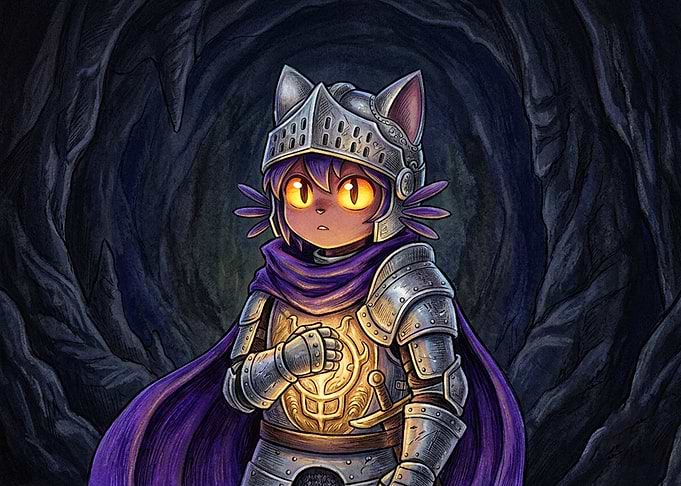 Niko from OneShot in Knight Armor