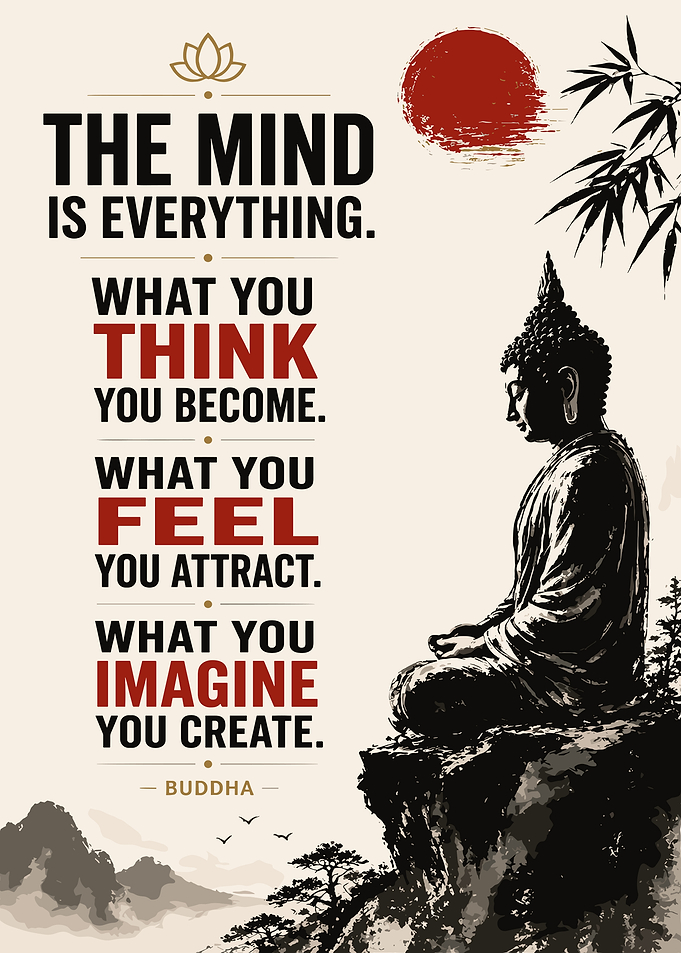 The Mind Is Everything Buddha Poster