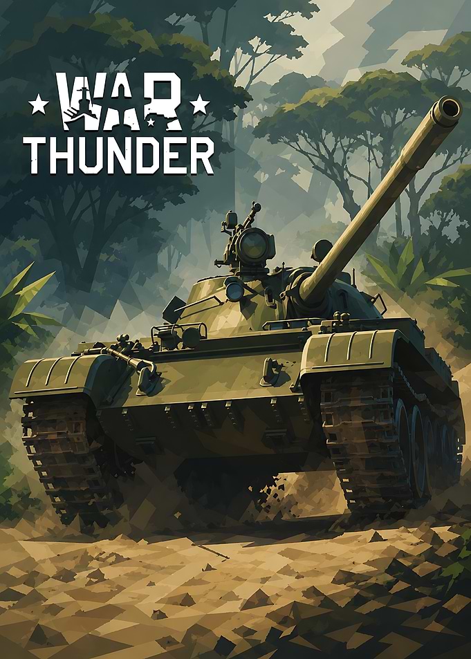 War Thunder Tank Jungle Poster