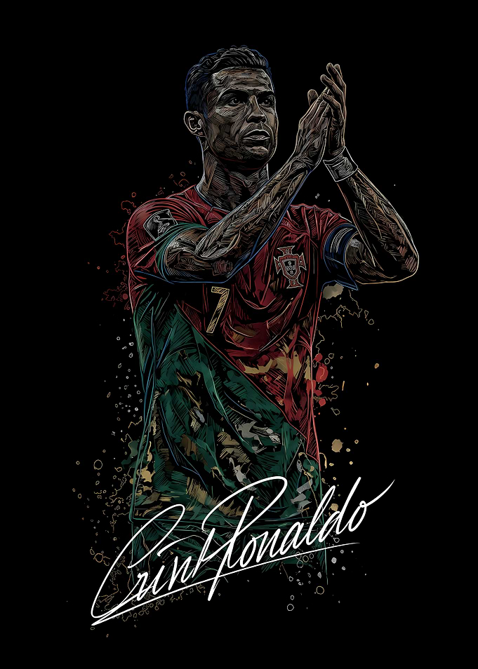 Cristiano Ronaldo Portugal Soccer Portrait