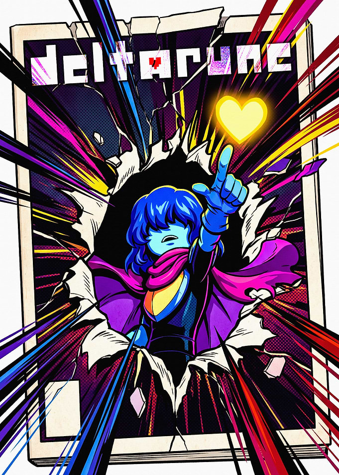 Deltarune Kris Comic Book Cover Art