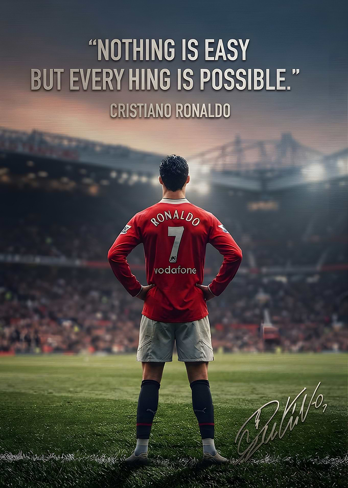 Cristiano Ronaldo Inspirational Football Poster
