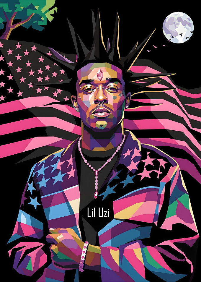 Lil Uzi Vert Pop Art Portrait