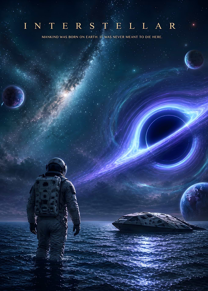Interstellar Movie Poster Astronaut