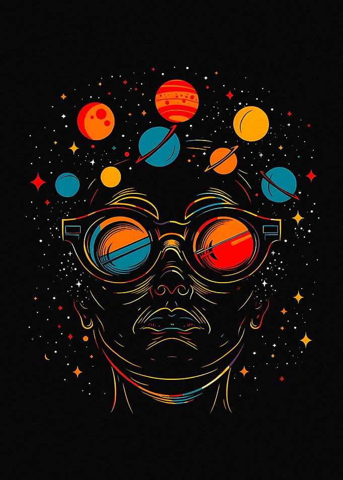 Cosmic Vision Abstract Portrait