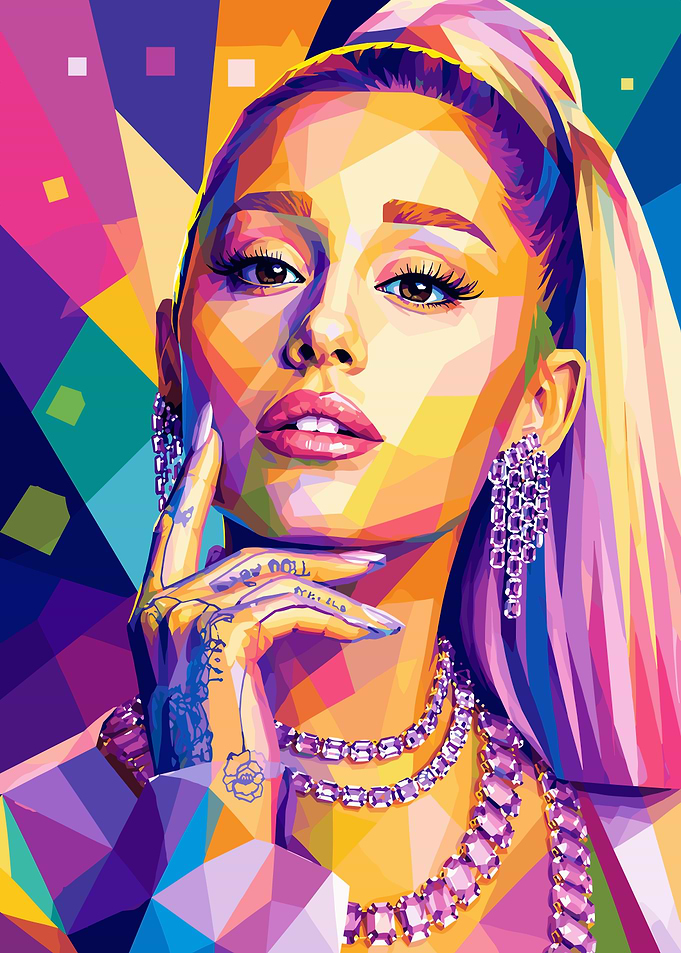 Ariana Grande Pop Art Portrait