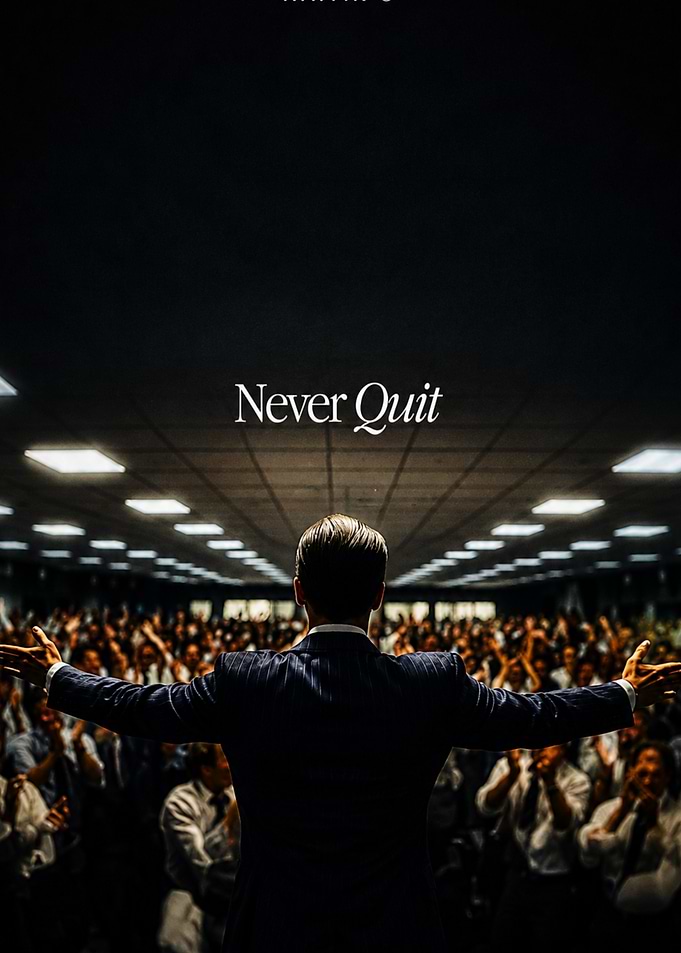 Never Quit Motivational Office Poster