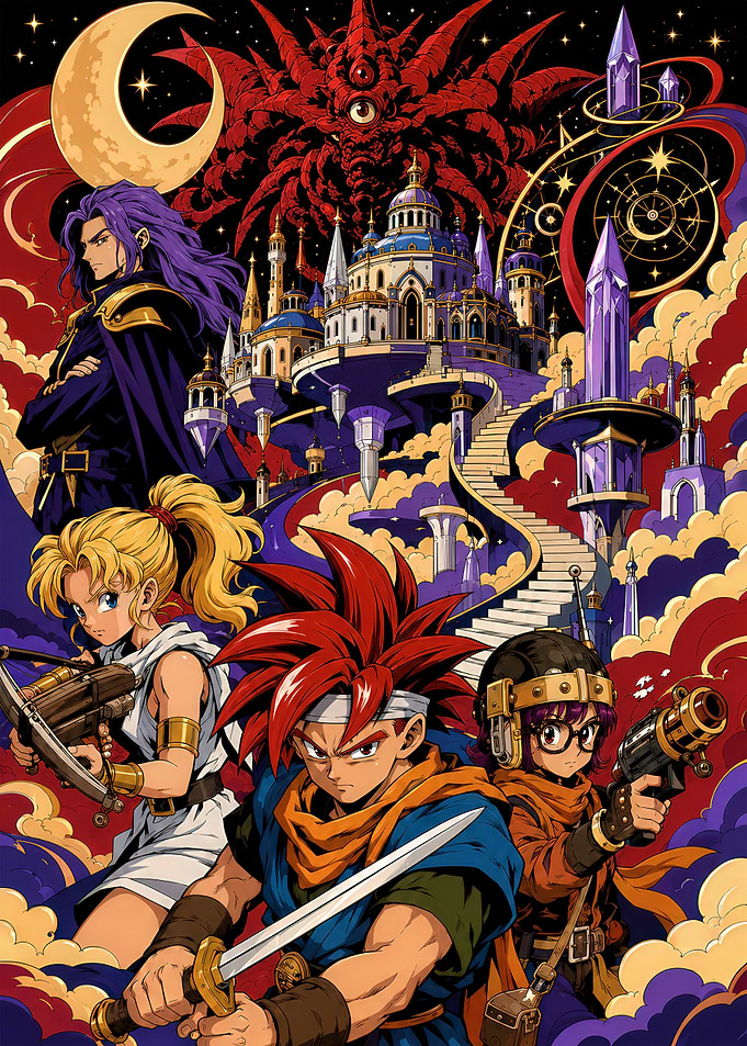 Chrono Trigger Fantasy Adventure Illustration