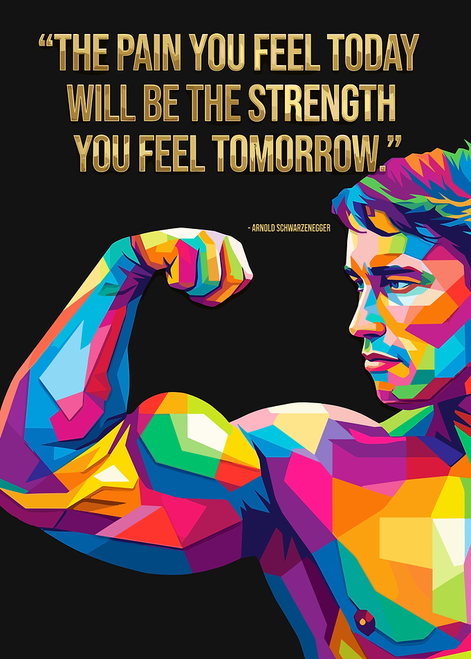 Arnold Schwarzenegger Pop Art Quote Poster