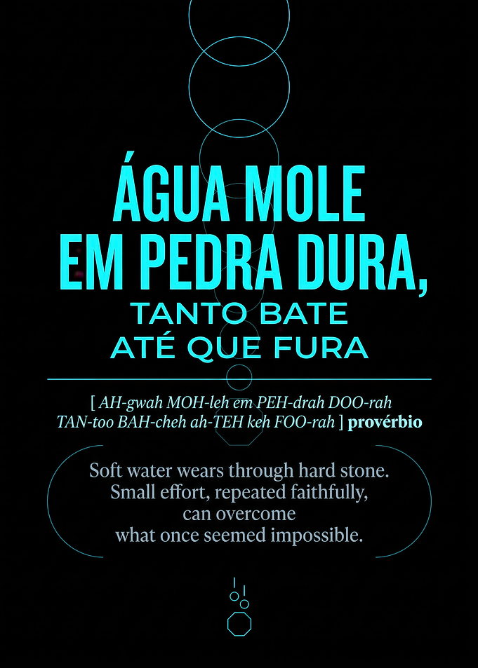 Portuguese Proverb Minimalist Poster