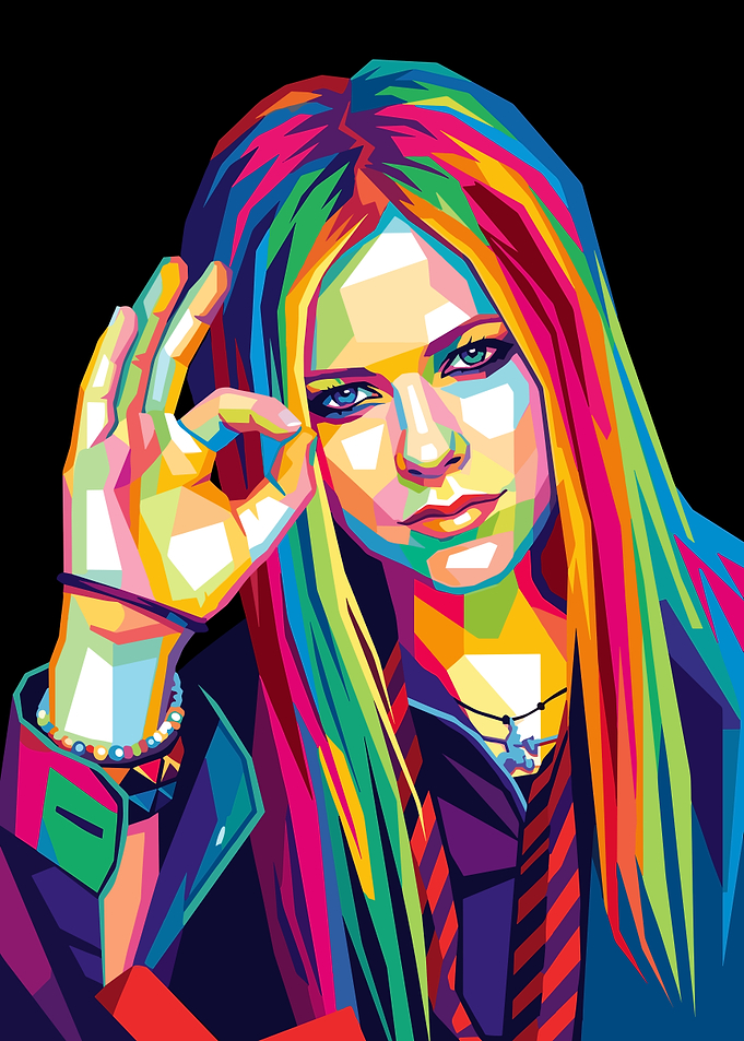 Avril Lavigne WPAP Pop Art Portrait